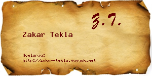 Zakar Tekla névjegykártya